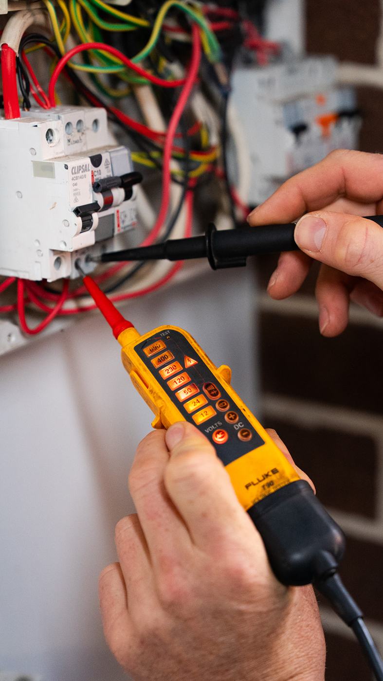 Voltage tester on switchboard circuit breakers